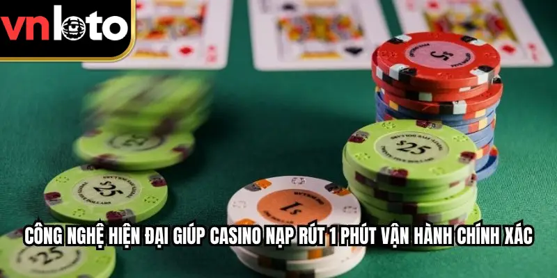 Công nghệ hiện đại giúp casino nạp rút 1 phút vận hành chính xác